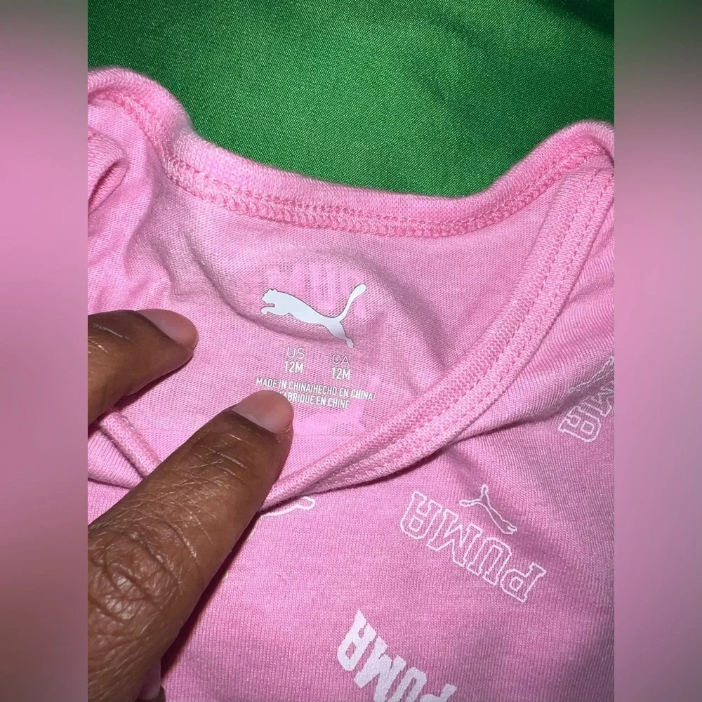 Puma Pink Graphic Bodysuit 12 Months